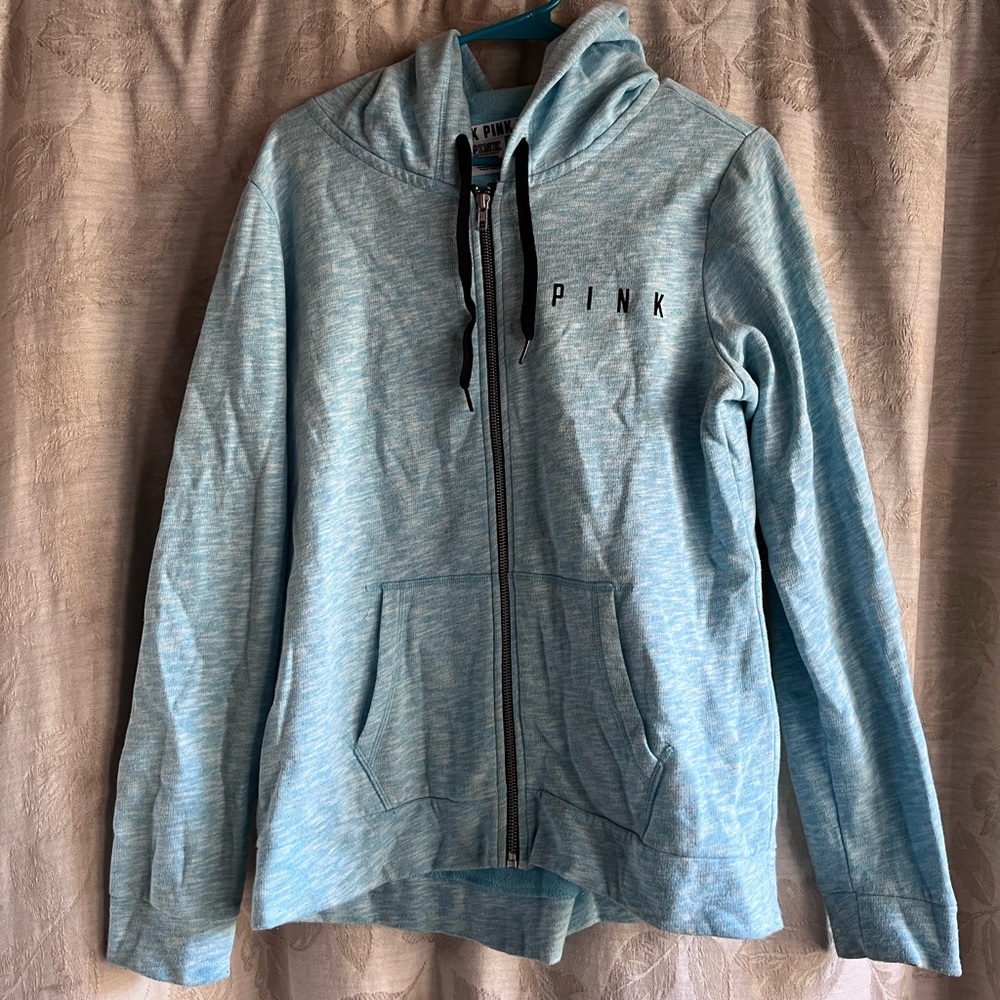 Victoria’s Secret Pink Sweatshirt Blue Full Zip